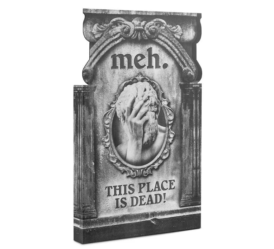 Translation missing: it.Lápida de Cartón This place is dead de 35x56 cm