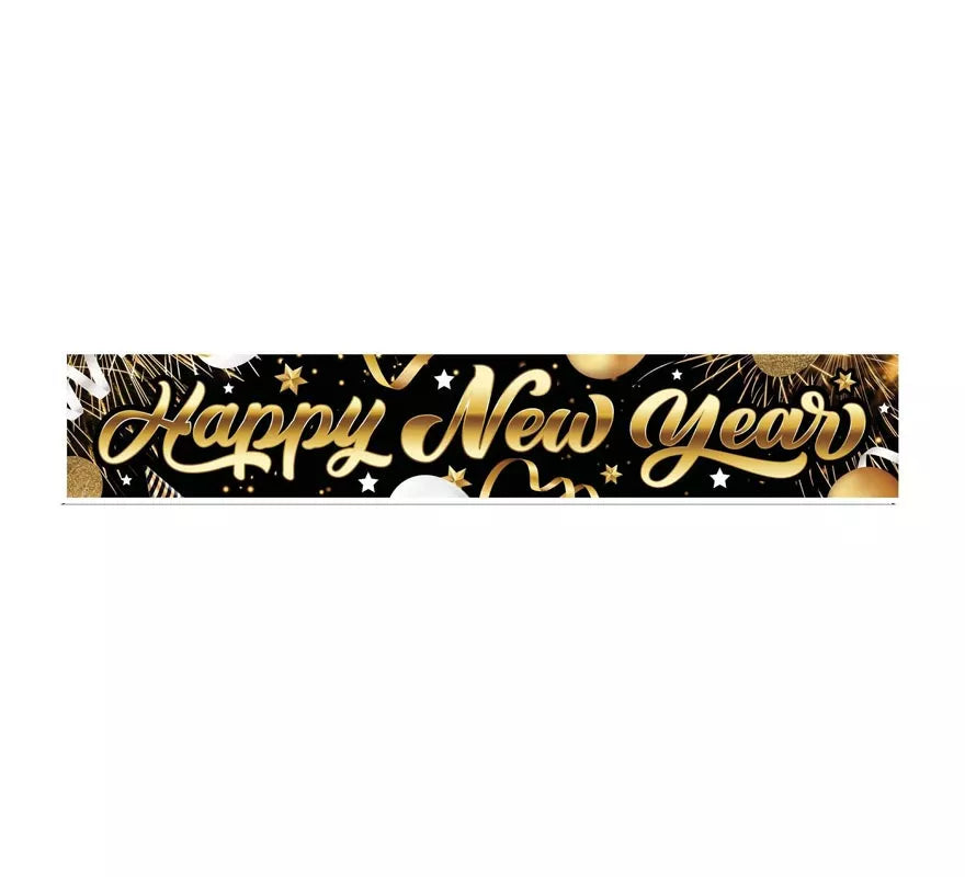 Translation missing: it.Letrero Happy New Year de tela de 290x50 cm