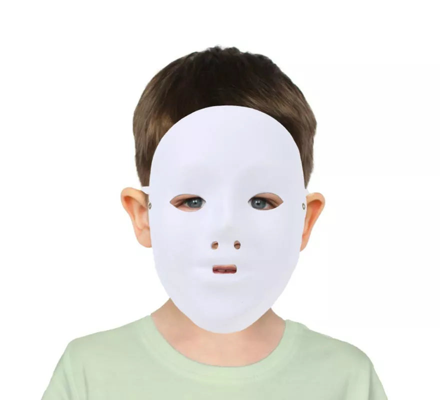 Translation missing: it.Máscara blanca de papel terrorífica infantil