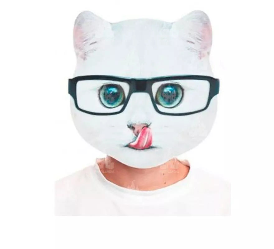 Translation missing: it.Máscara Gato gafas negras estampado