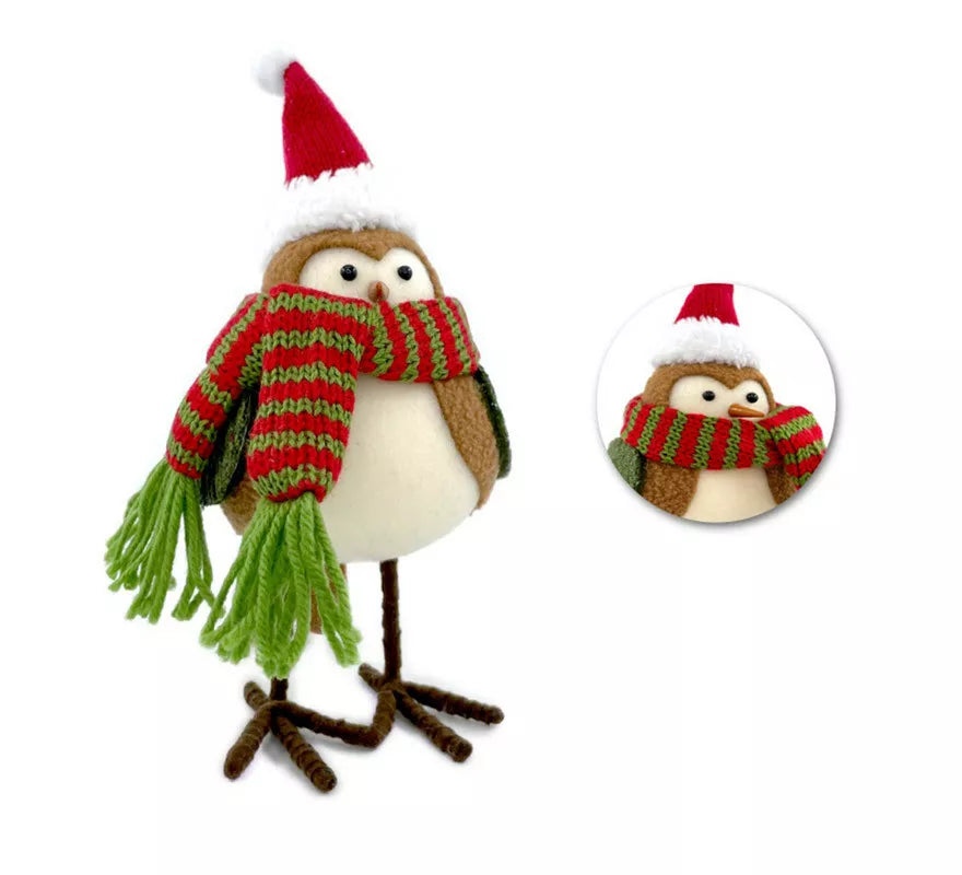 Translation missing: it.Muñeco de Pájaro Marrón de Navidad de 18 cm