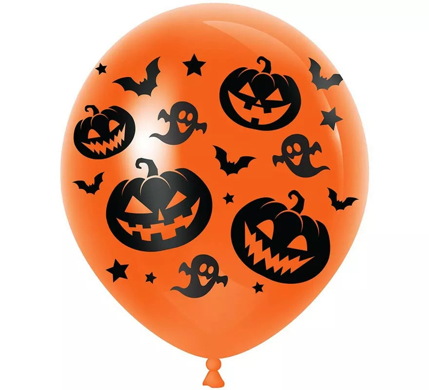Translation missing: it.Pack de 10 Globos Gato y Calabaza de 30 cm