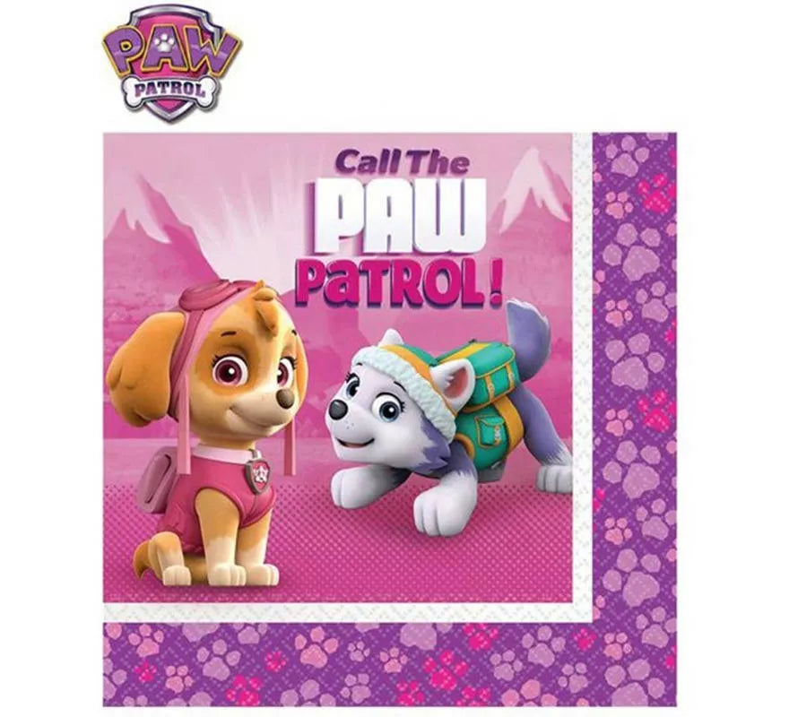 Translation missing: it.Pack de 20 Servilletas de papel de 33x33 cm de La Patrulla Canina