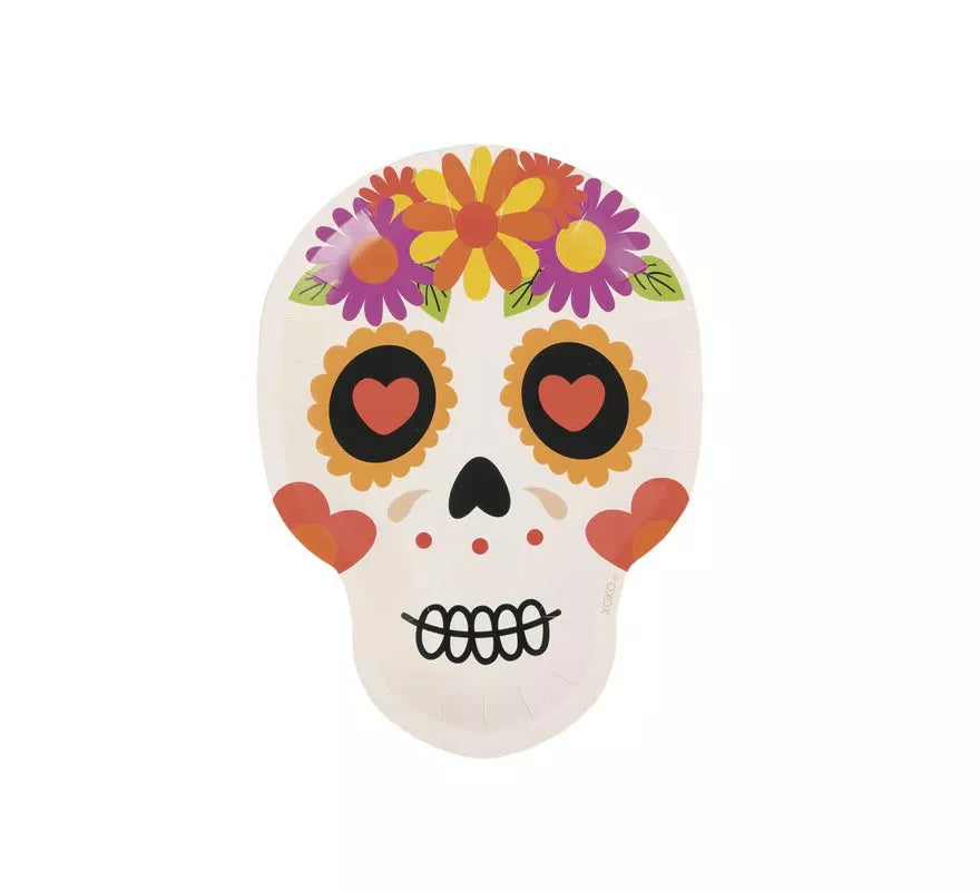 Translation missing: it.Pack de 6 Platos Calavera de papel de 18x25 cm