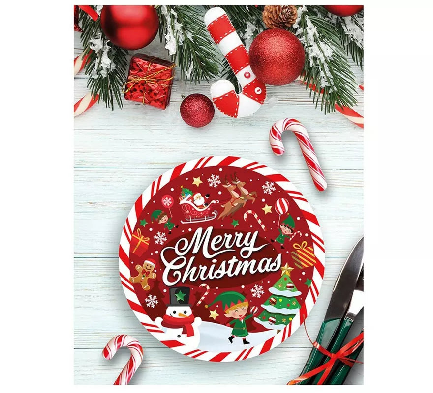 Translation missing: it.Pack de 6 Platos de Merry Christmas de 23 cm