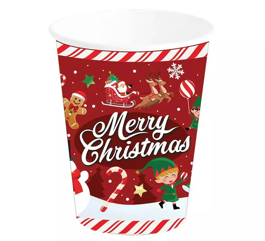 Translation missing: it.Pack de 6 Vasos de Merry Christmas de 240 ml