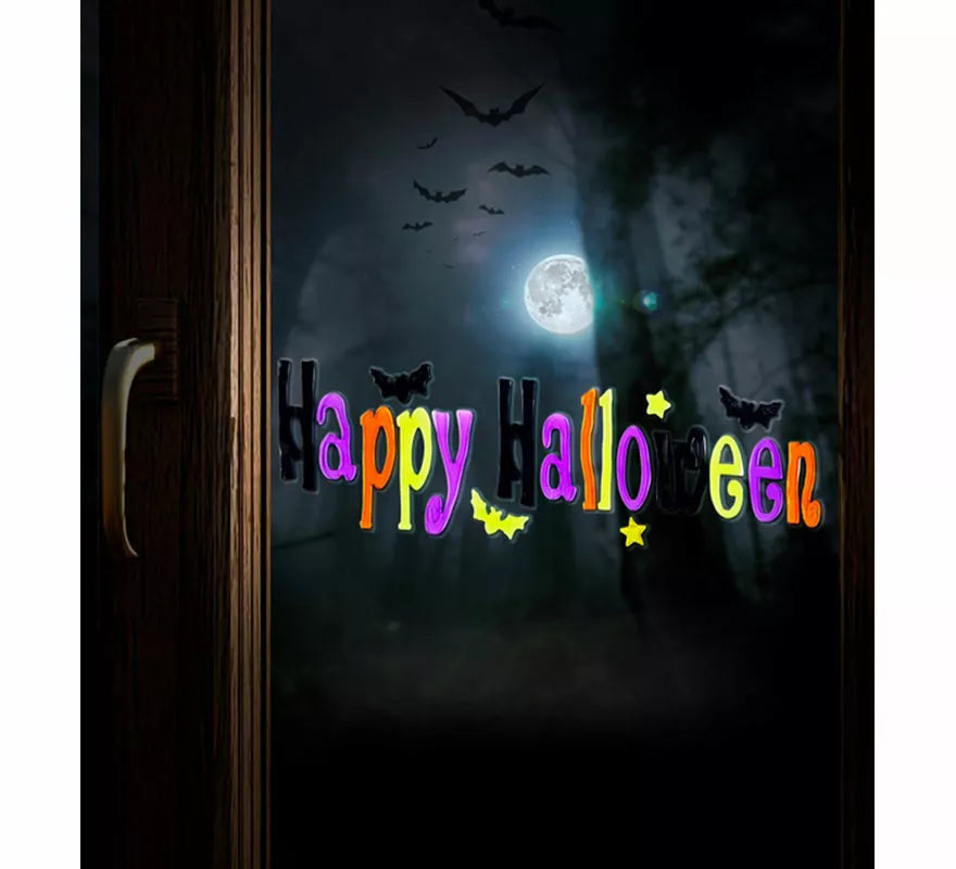 Translation missing: it.Pegatina de Gel para Ventana 'Happy Halloween' de 50x15 cm