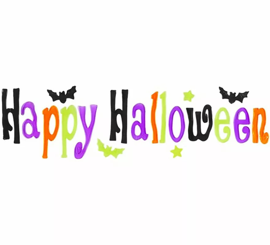 Translation missing: it.Pegatina de Gel para Ventana 'Happy Halloween' de 50x15 cm