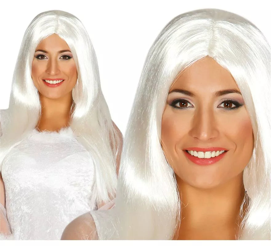 Translation missing: it.Peluca melena blanca larga para Halloween