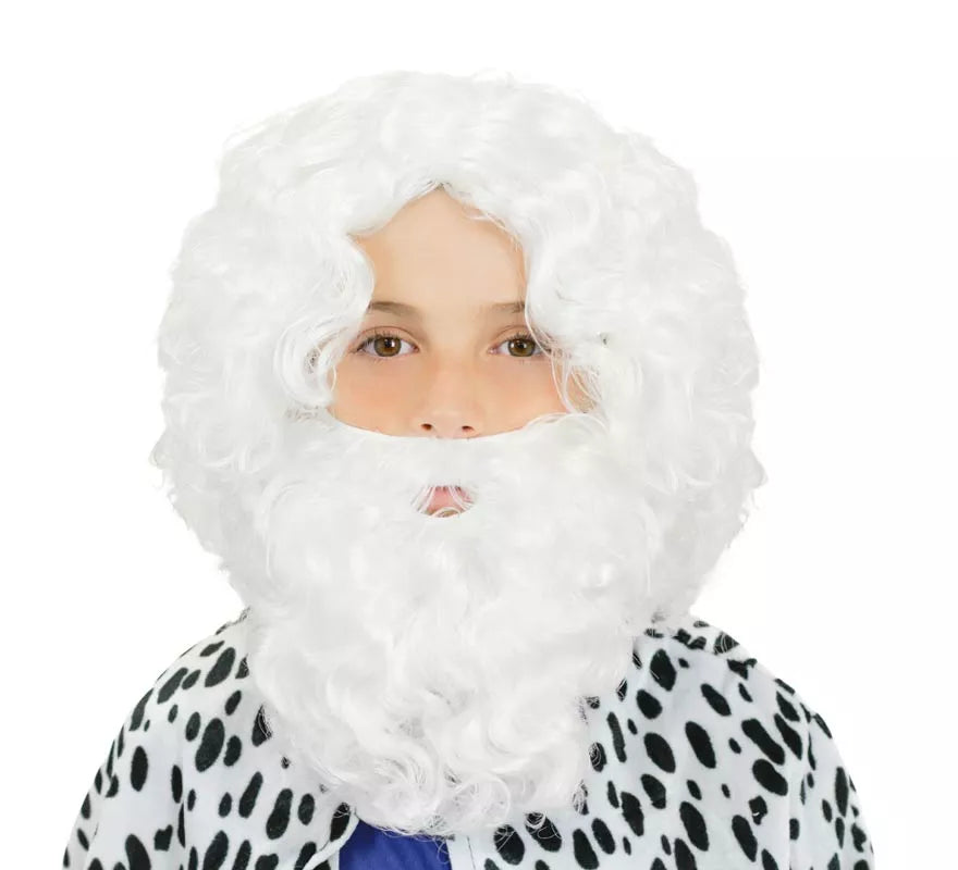 Translation missing: it.Peluca y barba blanca Infantil Deluxe de Rey Mago Melchor