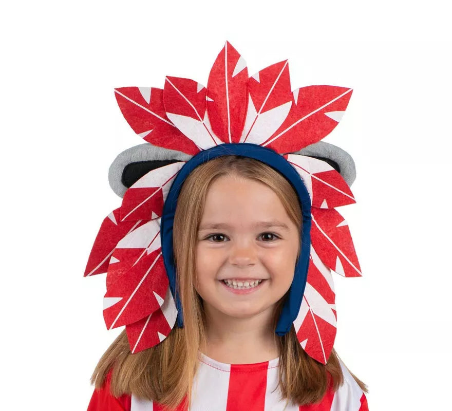 Translation missing: it.Penacho de Indi Atlético de Madrid rojo y blanco Infantil