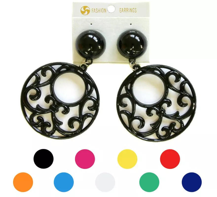 Translation missing: it.Pendientes Flamenca Circulares con adornos en varios colores