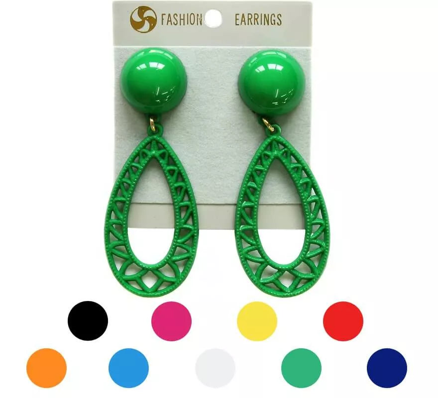 Translation missing: it.Pendientes Flamenca Lágrima hueca en varios colores
