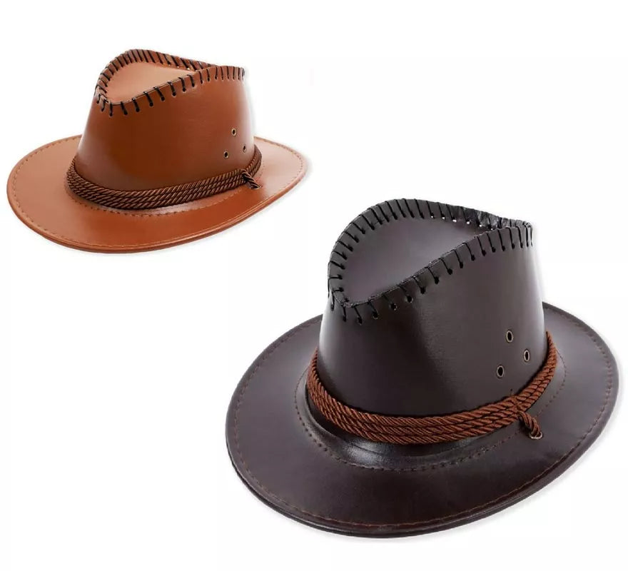 Translation missing: it.Sombrero de Vaquero con Cuerda en varios colores de cuero infantil