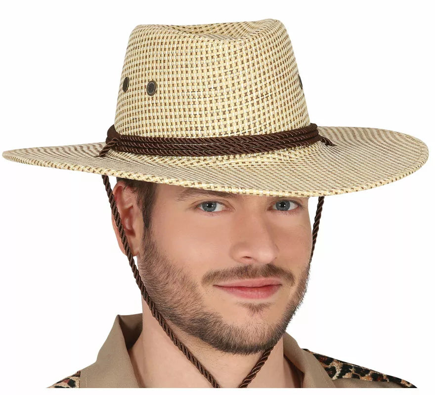 Translation missing: it.Sombrero de Vaquero o Explorador Marrón de Tela