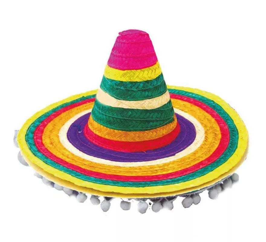 Translation missing: it.Sombrero Mexicano multicolor adulto de 53 cm