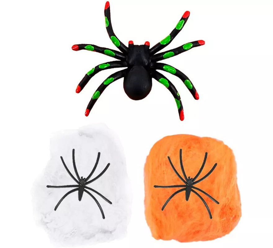 Translation missing: it.Telaraña Blanco y naranja con Arañas