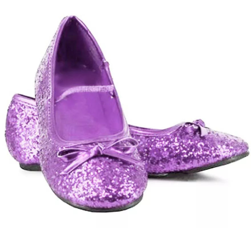 Translation missing: it.Zapatos Bailarinas Moradas Purpurina en números del 22 al 41