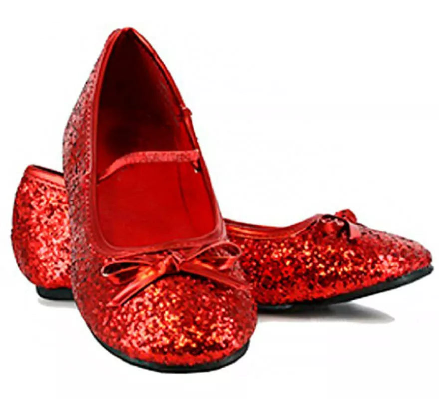 Translation missing: it.Zapatos Bailarinas Rojo Purpurina en números del 22 al 41